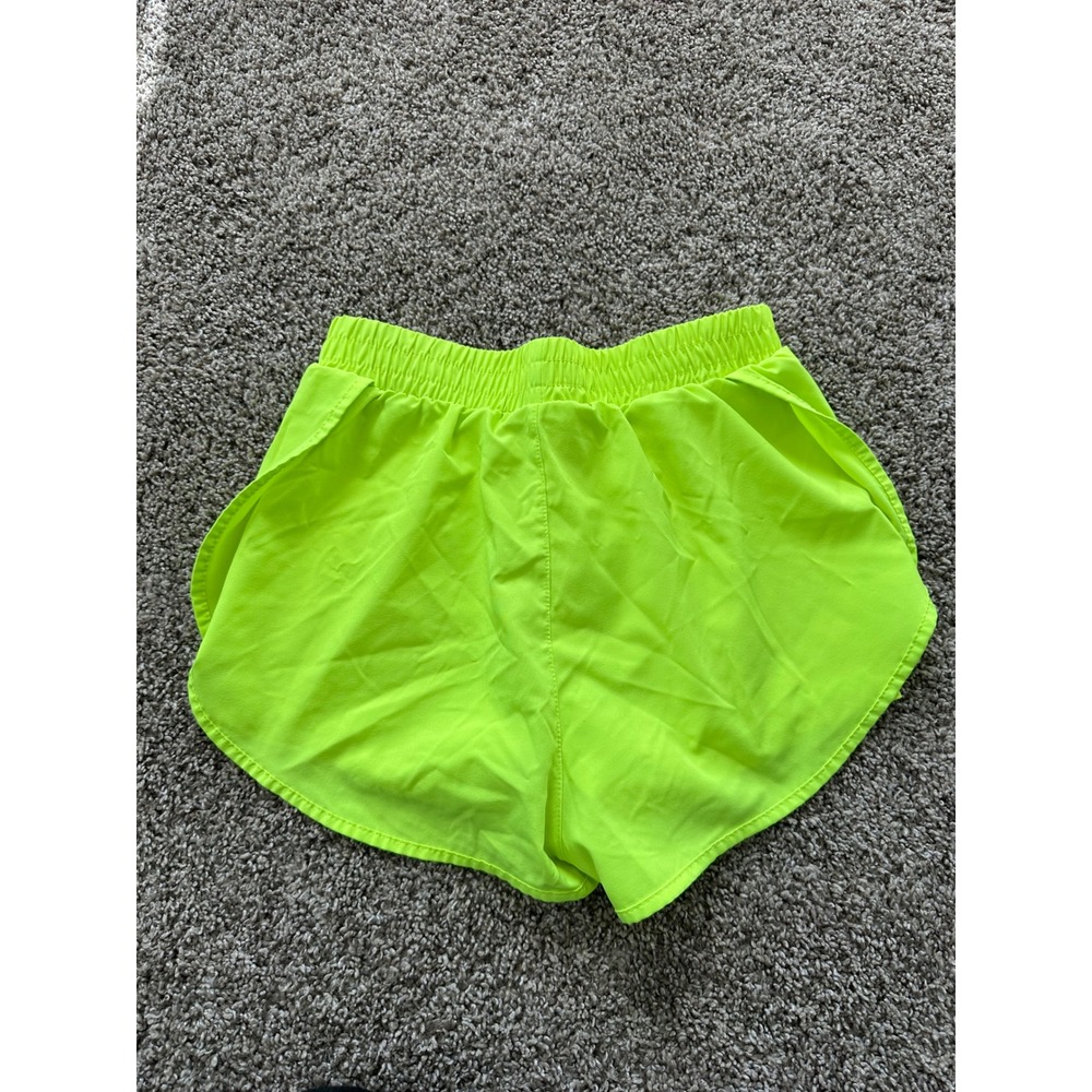 Neon Yellow Shein Running Shorts‎ Athletic Gym Workout Activewear Sportswear - Picture 5 of 5